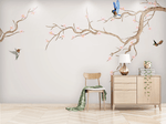3D Blossom Branch Bird Wall Mural Wallpaper 51- Jess Art Decoration