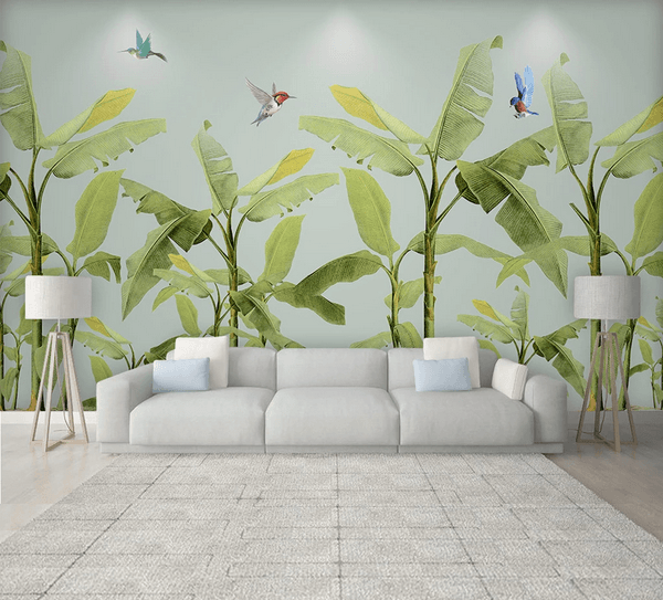 3D Tropical Plants Bird Wall Mural Wallpaper 14- Jess Art Decoration