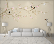 3D Blossom Branch Bird Wall Mural Wallpaper 57- Jess Art Decoration