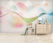 3D Watercolor Mountains Wavy Wall Mural Wallpaper 41- Jess Art Decoration