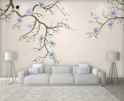 3D Magnolia Blossom Branch Bird Wall Mural Wallpaper 33- Jess Art Decoration