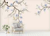 3D Magnolia Blossom Branch Bird Wall Mural Wallpaper 33- Jess Art Decoration