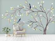 3D Blossom Tree Bird Wall Mural Wallpaper 60- Jess Art Decoration