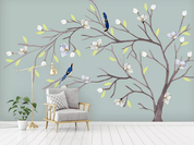 3D Blossom Tree Bird Wall Mural Wallpaper 60- Jess Art Decoration