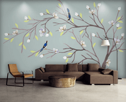 3D Blossom Tree Bird Wall Mural Wallpaper 60- Jess Art Decoration
