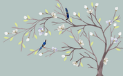 3D Blossom Tree Bird Wall Mural Wallpaper 60- Jess Art Decoration