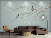 3D Blossom Branch Bird Wall Mural Wallpaper 61- Jess Art Decoration