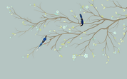 3D Blossom Branch Bird Wall Mural Wallpaper 61- Jess Art Decoration