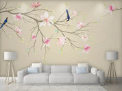 3D Magnolia Blossom Branch Bird Wall Mural Wallpaper 63- Jess Art Decoration