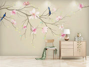 3D Magnolia Blossom Branch Bird Wall Mural Wallpaper 63- Jess Art Decoration