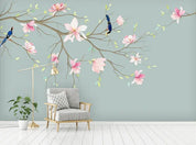 3D Magnolia Blossom Branch Bird Wall Mural Wallpaper 63- Jess Art Decoration