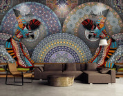 3D Horse Floral Medallion Wall Mural Wallpaper 19- Jess Art Decoration