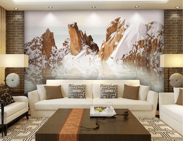 3D Mountain Snow Wall Mural Wallpaper 125- Jess Art Decoration