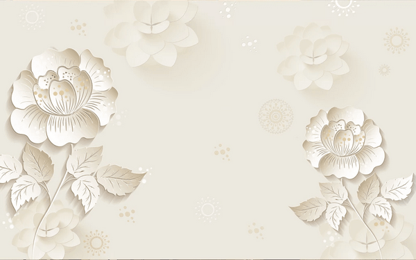 3D White Floral Wall Mural Wallpaper 77- Jess Art Decoration