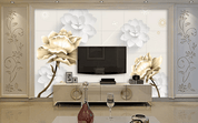 3D Paper Art Floral Wall Mural Wallpaper 114- Jess Art Decoration
