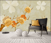 3D Yellow Flower Wall Mural Wallpaper 83- Jess Art Decoration