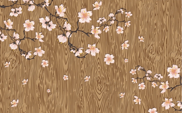3D Wood Grain Branch Blossom Wall Mural Wallpaper 123- Jess Art Decoration
