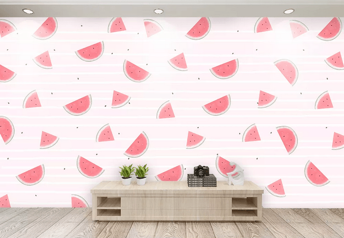 3D Watermelon Stripes Wall Mural Wallpaper 455- Jess Art Decoration
