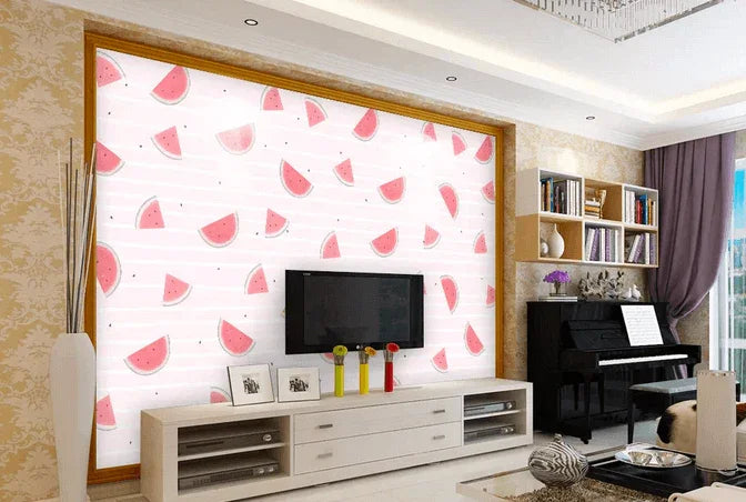 3D Watermelon Stripes Wall Mural Wallpaper 455- Jess Art Decoration