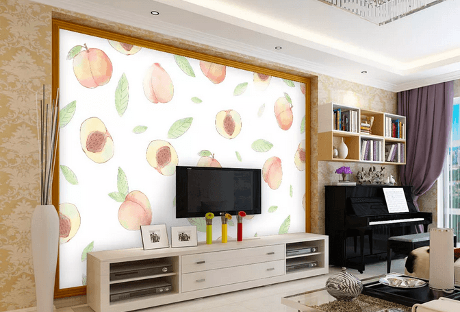 3D Peach Leaves Wall Mural Wallpaper 428- Jess Art Decoration