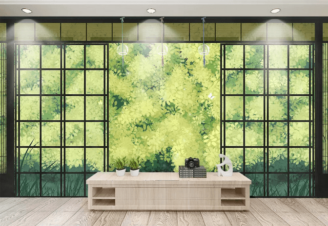 3D Window Forest Wall Mural Wallpaper 412- Jess Art Decoration