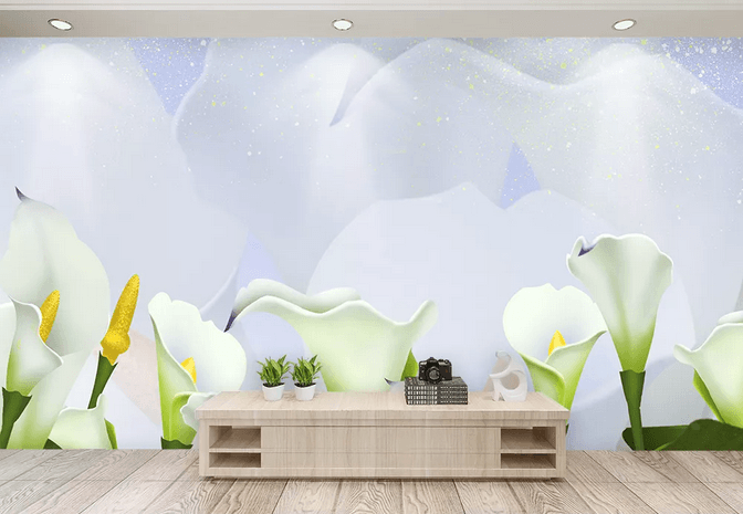 3D Calla Lily Wall Mural Wallpaper 435- Jess Art Decoration