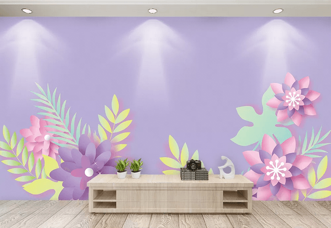 3D Purple Floral Wall Mural Wallpaper 276- Jess Art Decoration