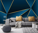 3D Blue Geometric Triangle Wall Mural Wallpaper 251- Jess Art Decoration