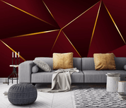 3D Red Geometric Triangle Wall Mural Wallpaper 228- Jess Art Decoration