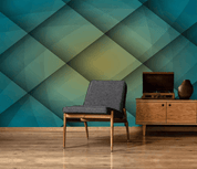 3D Blue Diamond Grid Wall Mural Wallpaper 138- Jess Art Decoration