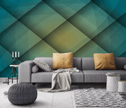 3D Blue Diamond Grid Wall Mural Wallpaper 138- Jess Art Decoration
