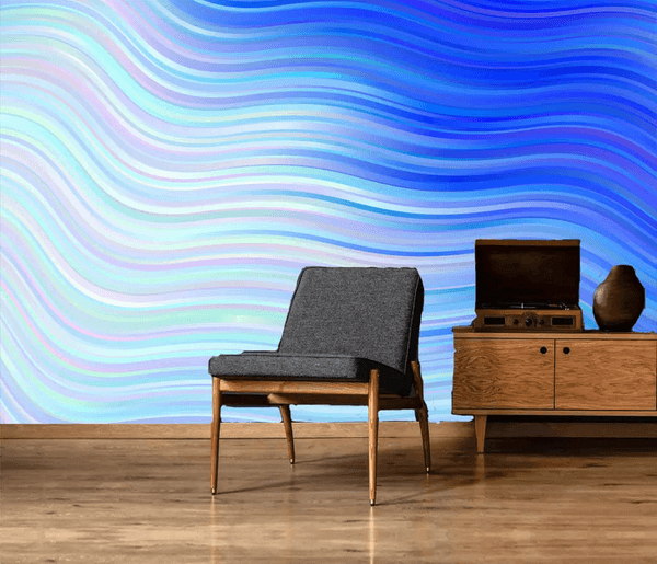 3D Blue Wavy Wall Mural Wallpaper 148- Jess Art Decoration