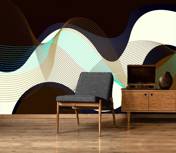 3D Wavy Curve Pattern Wall Mural Wallpaper 211- Jess Art Decoration