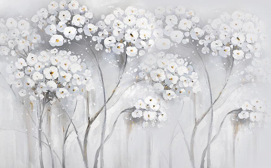 3D black white flowers forest watercolor wall mural wallpaper 54- Jess Art Decoration