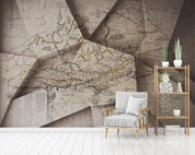 3D black white map puzzle wall mural wallpaper 150- Jess Art Decoration