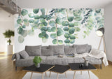 3D Watercolor Partysu Leaves Wall Mural 246- Jess Art Decoration
