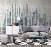 3D black white city abstract wall mural wallpaper 386- Jess Art Decoration