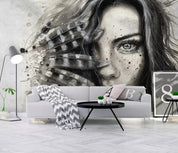 3D Wash Painting Beauty Feather Wall Murals 227- Jess Art Decoration