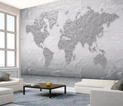 3D world map relief effect wall mural wallpaper 18- Jess Art Decoration