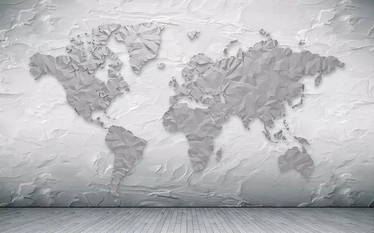 3D world map relief effect wall mural wallpaper 18- Jess Art Decoration