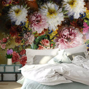 3D Colorful Flowers Watercolor Background Wall Mural Wallpaper 259- Jess Art Decoration