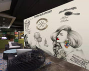 3D marilyn monroe wall mural wallpaper 469- Jess Art Decoration