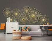 3D geometry ring wall mural wallpaper 432- Jess Art Decoration