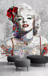 3D Retro Marilyn Monroe Letters Wall Murals 201- Jess Art Decoration