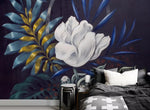 3D white flowers wall mural wallpaper 204- Jess Art Decoration