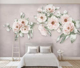 3D pink flowers wall mural wallpaper 480- Jess Art Decoration