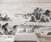 3D black white landscape painting background wall mural wallpaper 423- Jess Art Decoration