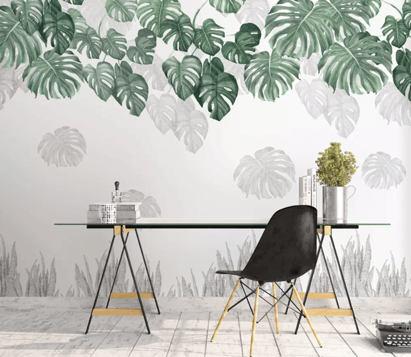 3D Retro Tropical Leaves Wall Murals 230- Jess Art Decoration
