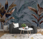 3D Retro Dark Tropical Leaves Wall Mural Removable 174- Jess Art Decoration
