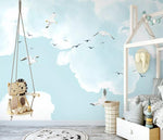 3D Sea Mew Blue Sky Wall Mural Removable Wallpaper 137- Jess Art Decoration